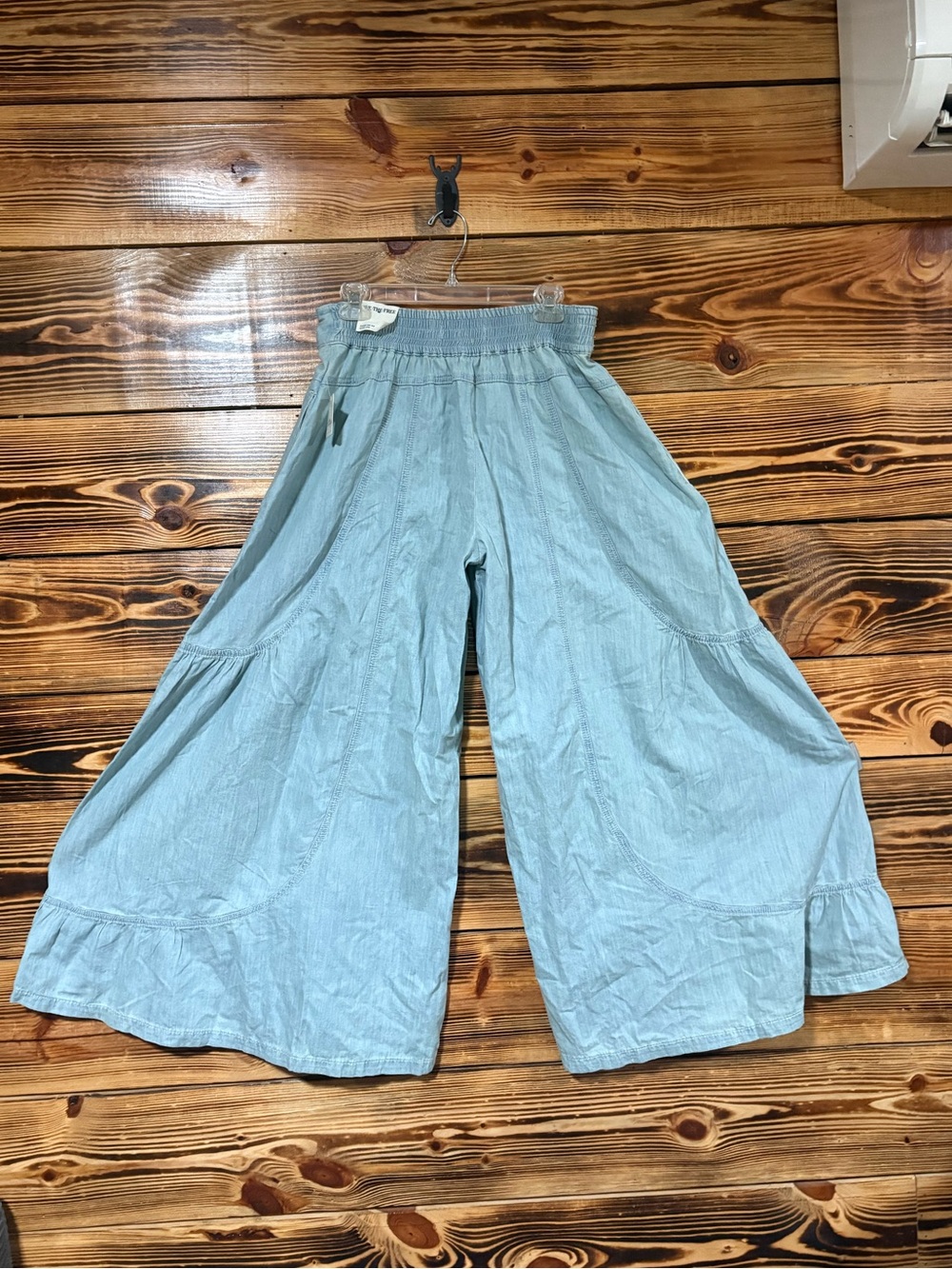 We The Free Dawn on Me Light Blue Wide-Leg Jeans with Front Side Pockets - Picture 3 of 5